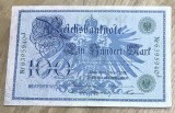 BNKSTR02DE Bancnotă Germania 100 Mărci / Mark 7 Februarie 1908, Serie Verde