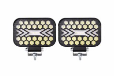 BZRSH Dual Vision 5, , Set 2 Proiectoare LED Off-Road cu Moduri Flash Flow Constant si Dual Color Alb + Amber