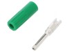 Mufă Banană Verde 4mm 10A 50VDC Neizolată, DELTRON