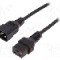 Cablu alimentare AC, 2m, 3 fire, culoare negru, IEC C19 mama, IEC C20 tata, IEC LOCK - IEC-PC1285