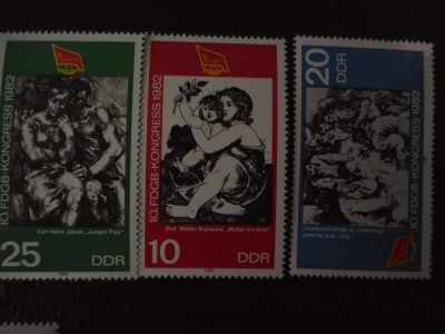 DDR-CONGRESUL TINERETULUI- SERIE COMPLETA-NESTAMPILATE foto