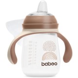 Baboo Cup with Silicone Spout ceasca cu m&acirc;nere Au Naturale 6m+ 260 ml