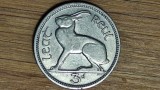 Irlanda - moneda de colectie iepuras - 1/2 reul = 3 pence / pingine 1928 - an rar - superba !, Europa