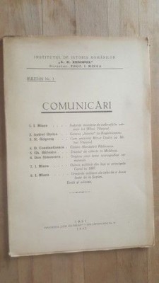 Comunicari- I. Minea foto