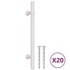 Manere de dulap, 20 buc., argintiu, 128 mm, otel inoxidabil