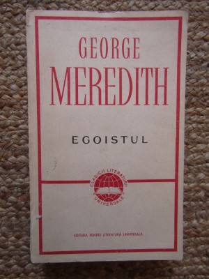 EGOISTUL-GEORGE MEREDITH foto