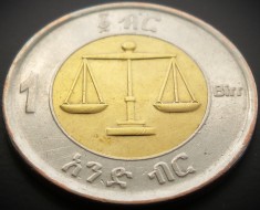 Moneda exotica bimetal 1 BIRR - ETIOPIA, anul 2010 * cod 3879 = gratuită