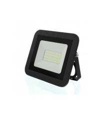 Proiector LED 30W 2400lm IP65 6500K alb rece carcasa aluminiu negru