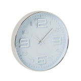 Ceas de perete, 30 cm, Argintiu, Plastic, ATU-083650