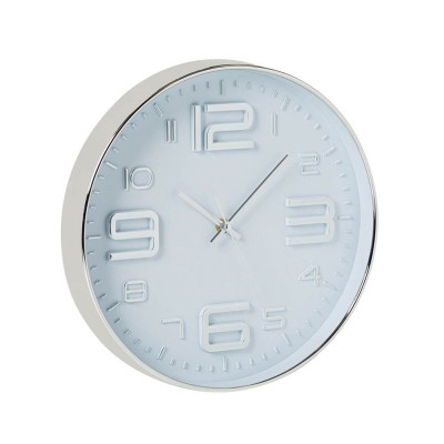 Ceas de perete, 30 cm, Argintiu, Plastic, ATU-083650 foto