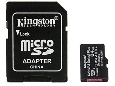 Card de Memorie Kingston Micro SDXC 64GB 100 MB/s Class 10 cu Adaptor SDXC
