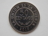 50 CENTAVOS 2010 BOLIVIA-AUNC, America Centrala si de Sud