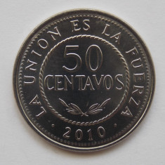 50 CENTAVOS 2010 BOLIVIA-AUNC