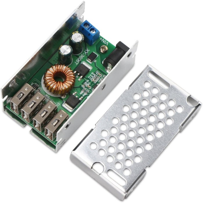 Modul coborare tensiune de la 9V-36V la 5V, 5A iesire 4 x USB