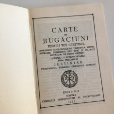 CARTE DE RUGACIUNI 1976 editia a Iii-a CU BINECUVANTAREA PATRIARHULUI JUSTINIAN