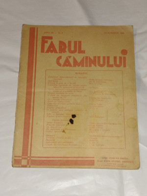REVISTA FARUL CAMINULUI Anul III - Nr.3, OCTOMBRIE 1935 foto