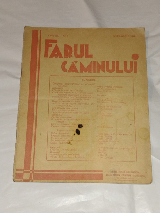 REVISTA FARUL CAMINULUI Anul III - Nr.3, OCTOMBRIE 1935
