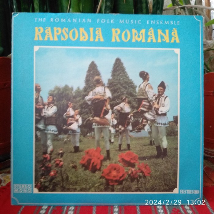 -Y- RAPSODIA ROMANA - THE FOLK MUSIC ENSEMBLE -( VG +) DISC VINIL LP