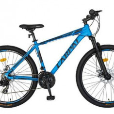 Bicicleta MTB-HT Carpat C2758C, 21 viteze, Roti 27inch, Cadru Aluminiu 6061, Frane pe Disc (Albastru)