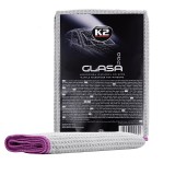 Laveta microfibră geamuri K2 GLASA PRO Waffle 40&times;40 cm, 320 gsm &ndash; fără urme