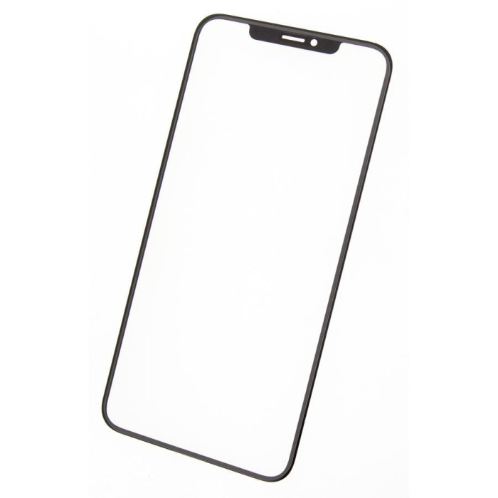 Geam Sticla + OCA iPhone Xs Max, Negru
