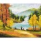 Tablou cu pescari pictat manual, Fir intins, 70x50cm ulei pe panza, Constatin Feraru