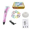 Creion 3D Roz Iso, cu Filament, LCD, Temperatura Reglabila, PLA/ABS, Joc Creativ