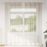Perdele cu perdele 2 pcs Nisip 140 x 260 cm Poliester