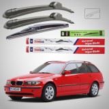 Cumpara ieftin Ștergătoare BMW Seria 3 E46 Touring (1999&ndash;2005) Flat | Set Complet &ndash; TeamCar&reg;