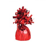 Greutate pentru baloane cu heliu, flippy, din folie cu franjuri, 170g, 13 x 5 x 3 cm, rosu