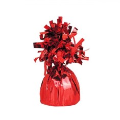 Greutate pentru baloane cu heliu, flippy, din folie cu franjuri, 170g, 13 x 5 x 3 cm, rosu