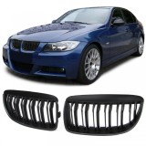 Grila sport cu doua lamele, finisaj mat, potrivita pentru BMW Seria 3 E90 E91 05-08 Performance AutoTuning