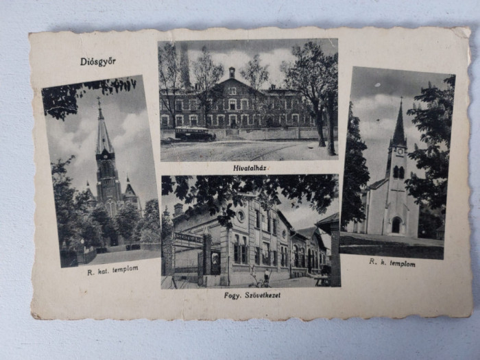 Vedere veche Diosgyor, Ungaria, circulata Magyar Posta, 1944