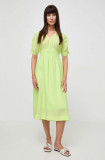 Cumpara ieftin BOSS Orange rochie culoarea verde, midi, evazați 50511805