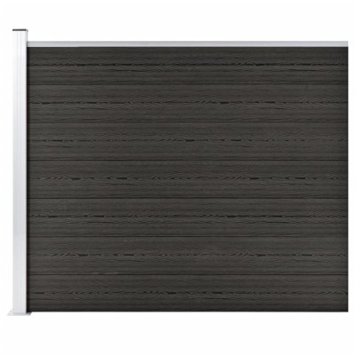 vidaXL Panou de gard, gri, 175x146 cm, WPC 148983 foto
