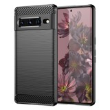 Husa Techsuit Carbon Silicon pentru Google Pixel 7 Pro - Negru, Protectie Antisoc