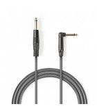 Cablu audio Jack stereo 6.35 mm tata - 6.35 mm tata cotit 5m gri NEDIS