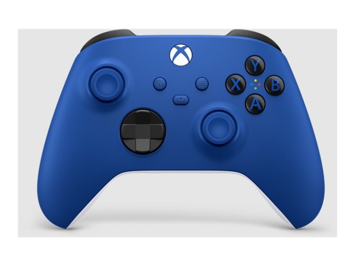 Microsoft Xbox Wireless Controller , Shock Blue, Wireless + Bluetooth, Hybrid D, Pad