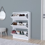 Dulap pantofi Aurskog 110x73,5x24cm pal alb [en.casa] HausGarden Leisure, [en.casa]