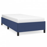 Cadru de pat, albastru, 90x190 cm, material textil