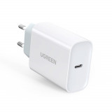 &Icirc;ncărcător Rapid USB Ugreen Tip C Cu Putere De Livrare 30 W &icirc;ncărcare Rapidă 4.0 Alb (70161)