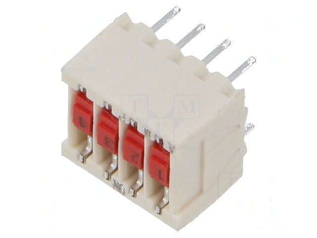 Comutator DIP-SWITCH ON-OFF Poz: 2 -25&divide;70&deg;C THT cu Pini SPST