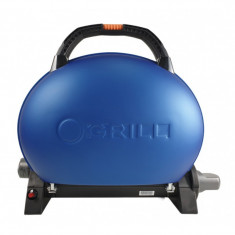 Gratar portabil cu capac O-GRILL 500, 2.7 kW, aprindere automata, 211 g/h, temperatura reglabila, Albastru