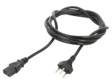 Cablu Alimentare 2.5m Negru 3x1mm2 IEC C13 SEV-1011