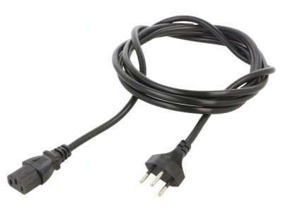 Cablu Alimentare 2.5m Negru 3x1mm2 IEC C13 SEV-1011 foto