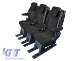 Tapiterie Kegel Tailor Made potrivita pentru randul doi sau trei de scaune pentru Ford Tourneo Custom 2012-2023, neagra Performance AutoTuning