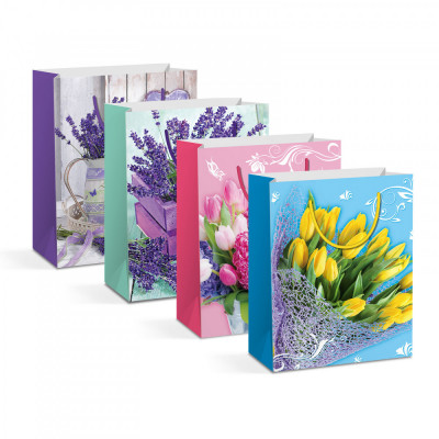 Punga cadou - hartie - 178 x 102 x 228 mm - 4 tipuri/pachet Best CarHome foto