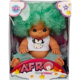 Papusa Bebelus, Dollz n More, Afro, 23 cm, Verde