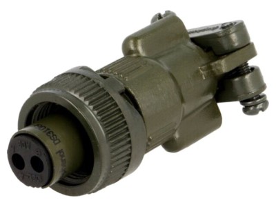 Conector circular Amphenol mufa cablu PIN 2 mamă lipire MS/DS 13A foto