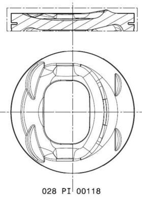 MAHLE 028 PI 00118 000 Piston foto
